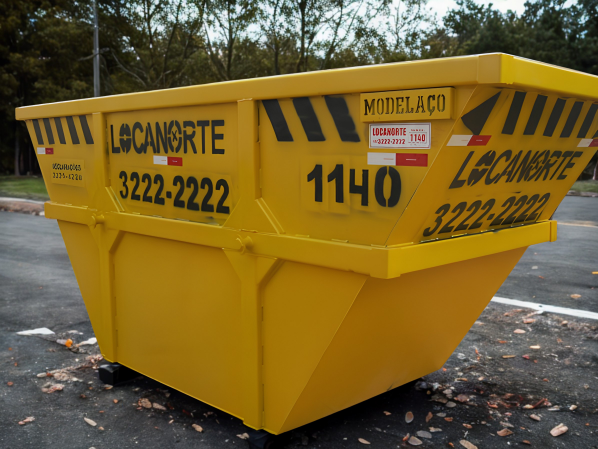 Caçamba estacionária Locanorte de 5 metros cúbicos